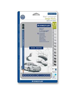 Staedtler Mars Lumograph 100 set of 6 pencils + sharpener and eraser