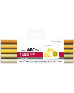 Tombow ABT PRO Marker set of 5 yellow shades