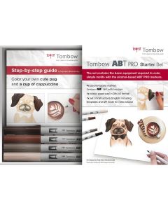 Tombow ABT PRO Starter set with 4 Markers and Sketch Pad