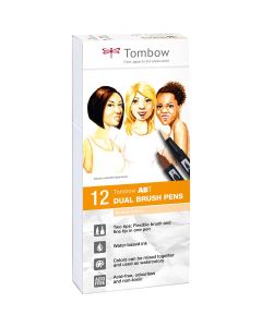 Tombow Dual Brush Pen Portrait Colors set of 12 colors
