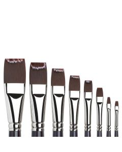 Winsor & Newton Galeria Acrylic paint brush - flat short with long handle