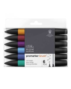 Winsor & Newton Promarker Brush set 6 Rich Shades