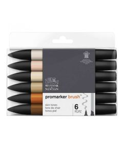 Winsor & Newton Promarker Brush set of 6 Skin tones