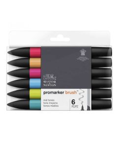Winsor & Newton Promarker Brush set of 6 basic colors