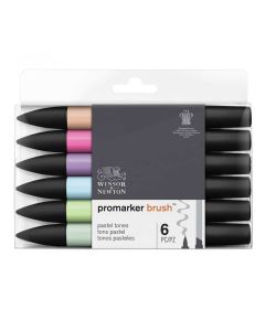Winsor & Newton Promarker Brush set of 6 Pastel shades