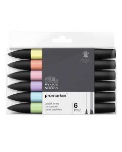 Winsor & Newton Promarker set of 6 Pastel shades