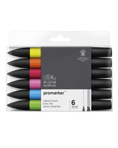 Winsor & Newton Promarker set of 6 Bright shades