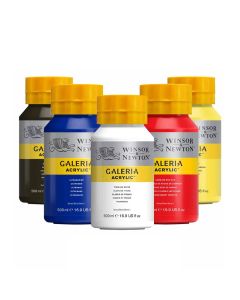Winsor & Newton Galeria Acrylic paint 500ml - Set of 5 basic colours
