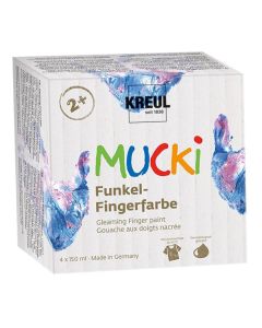 MUCKI - 4x 150ml mother of pearl finger paint set