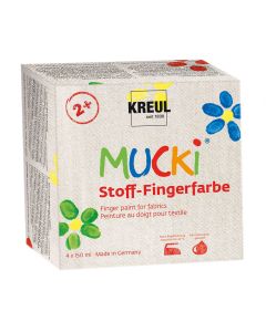 MUCKI - 4x 150ml textile finger paint set