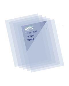 QBIX Plastic A5 Mylar 10x Sheets - Transparent