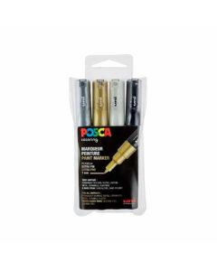 Posca PC1MC 4A 1MC - 4x Metallic Color Set