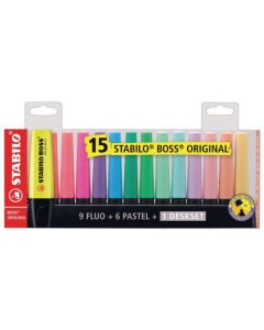 STABILO BOSS Original Highlighter Marker set of 15