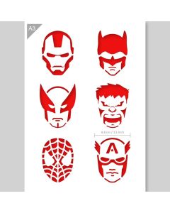 Superhero Stencil - A3 Format