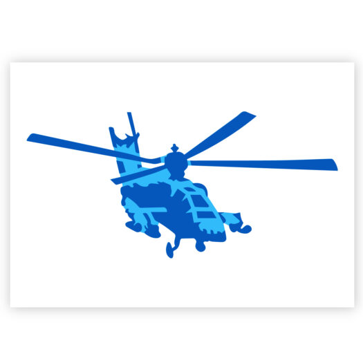 Helicopter stencil, voertuig sjabloon