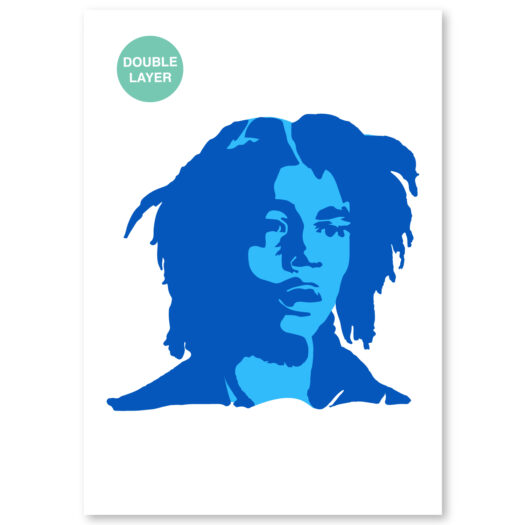 Bob Marley stencil, idool sjabloon