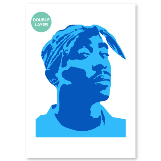 Tupac Shakur stencil, idool sjabloon