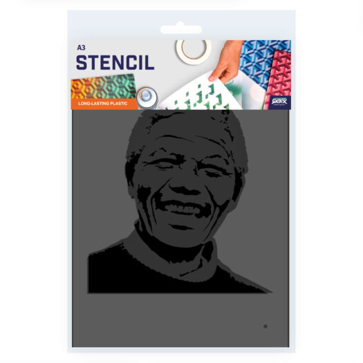 Nelson Mandela stencil, idool sjabloon