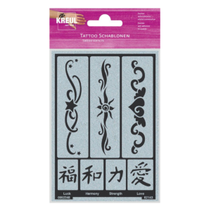 Kreul Tribals & Chinese Characters Tattoo Template
