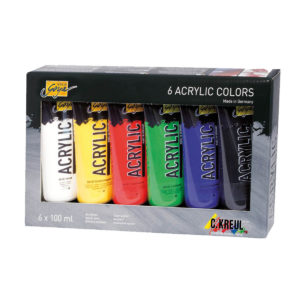 SOLO GOYA Acrylic Paint Set - 6 pieces 100 ml tubes
