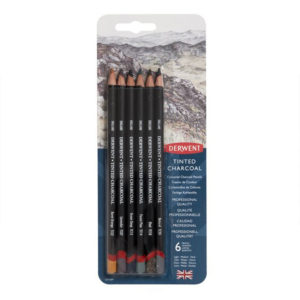 Derwent Tinted Charcoal 6 Pencils Tin