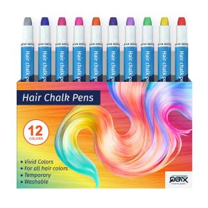 QBIX Hair chalk set - 12 pieces of temporary hair coloring
