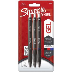 sharpie gel pennen multipack blauw rood en zwart. 0,7mm punt