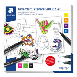 Staedtler Lumocolor ART DIY sticker set with 4 pens