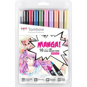 Tombow Dual Brush Pen Manga Shojo set of 10 colors