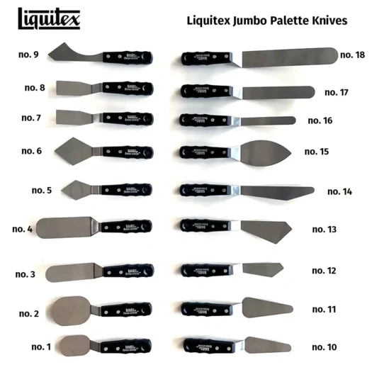 Liquitex jumbo large palette knives